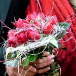Bouquet de mariée avec tulipes